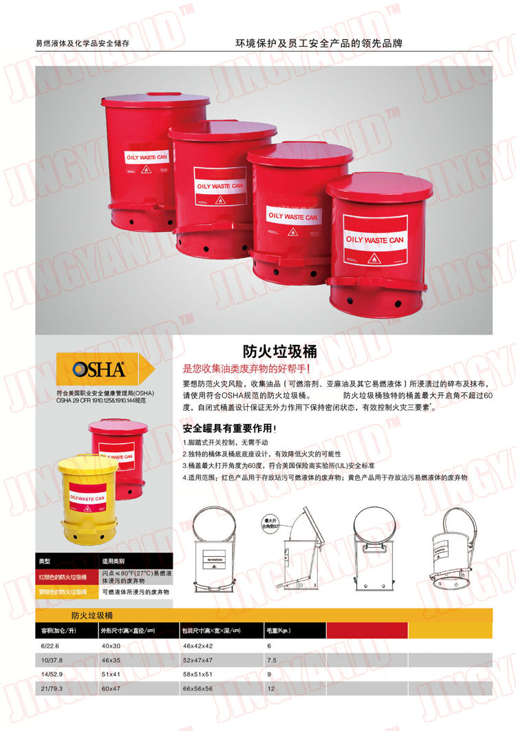 防火垃圾桶，化學(xué)品垃圾桶，油漬廢棄物回收桶